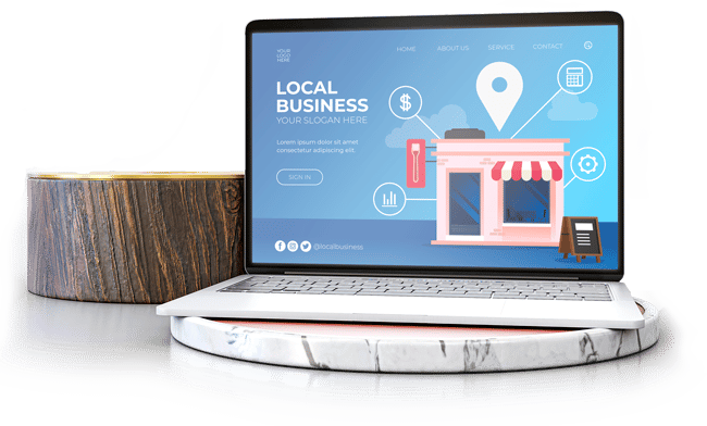 Laptop showing B2B sales leads and connection dashboards